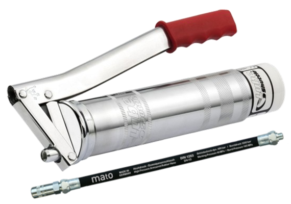 Lube-Shuttle Hebelfettpresse MATO verzinkt - R1/8", mit Schlauch RH30-C