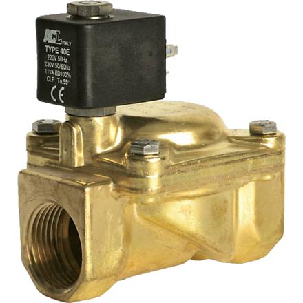 Magnetventil servogesteuert 1" - 2/2 Wege, NBR, Messing, 230 V, stromlos geschlossen