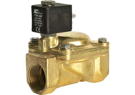 Magnetventil zwangsgesteuert 1¼" - 2/2 Wege, FPM, Messing, 230 V, stromlos geschlossen