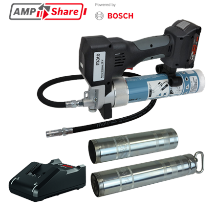 MATO AccuGreaser 18V Premium S-LSP mit 2.0Ah Akku und Ladegerät AMPShare by BOSCH