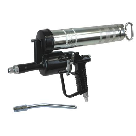 MATO Einhand-Druckluft-Fettpresse DF-500 - 1/8", mit Düsenrohr E4024 + Hydraulikmundstück