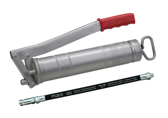 MATO Ganzstahl-Fettpresse E500 - 1/8", mit Schlauch RH30-C