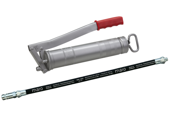 MATO Ganzstahl-Fettpresse E500 - 1/8", mit Schlauch RH50-C