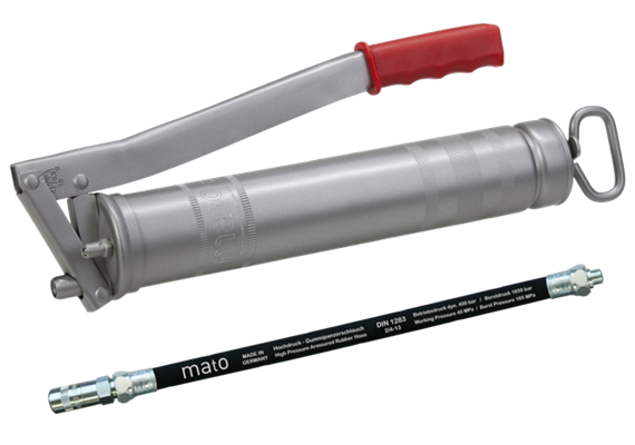 MATO Ganzstahl-Fettpresse E600 - 1/8", mit Schlauch RH30-C