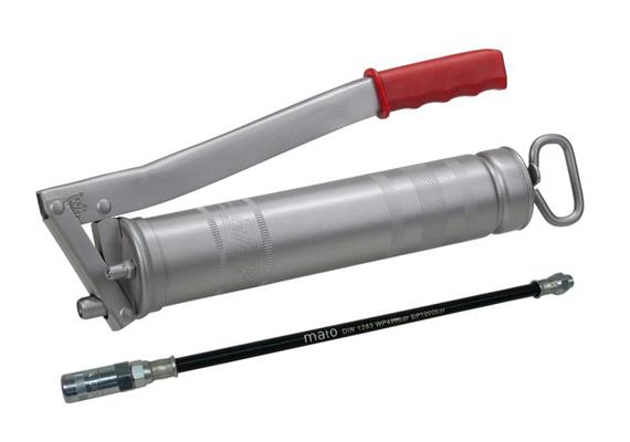 MATO Ganzstahl Hebelfettpresse E500 - 1/8", mit Schlauch PH30-C