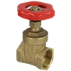 Muffenschieber Messing 1" IG PN16 PTFE Baulänge 48 mm