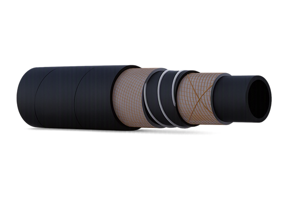 NBR Saugschlauch leitfähig DN25 SD16 EN12115, 25 x 37 mm mit Drahtspirale