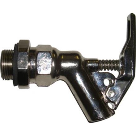 Öl Sicherheits Fasshahn ¾" AG aus Messing vernickelt - selbstschliessend