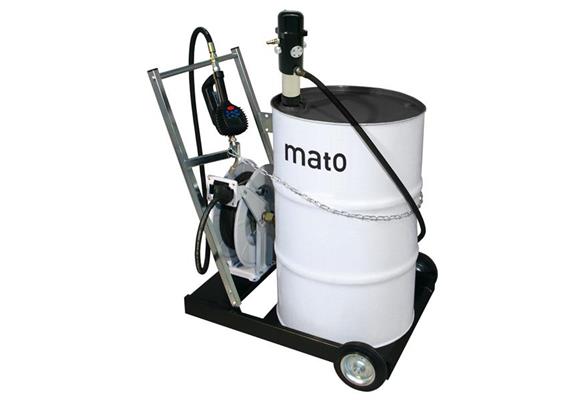 pneuMATO 3 fahrbar mit Schlauchaufroller und DIGIMET 30 Preset