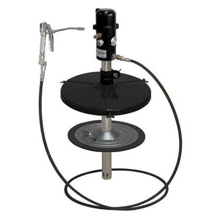 pneuMATO 55 stationär für 20 kg ø 285-305 mm, 3.5 m Abschmierschlauch ABNOX Schutzeimer