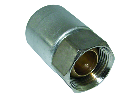 Pressnippel aus Messing mit DKR und Presshülse 3/4" IG