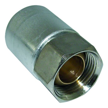 Pressnippel aus Messing mit DKR und Presshülse 3/4"