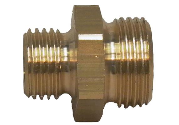 Reduziernippel Messing 3/8" 60° AG x 1/4" AG