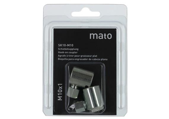 Schiebekupplung SK-10M10 M10x1, für Flachschmiernippel ø 10 mm - Blister-Pack - VPE 2 Stk.