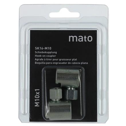 Schiebekupplung SK-16M10 - M10x1 für Flachschmiernippel ø 16 mm - Blister-Pack - VPE 2 Stk