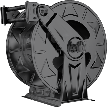 Schlauchaufroller HR3503 RAL7016 mit 20 m Ölschlauch DN25, 1" 60° IG