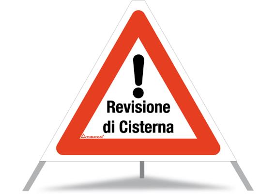 Segnale pieghevole TRIOPAN 60 cm (REVISIONE DI CISTERNA) con custodia