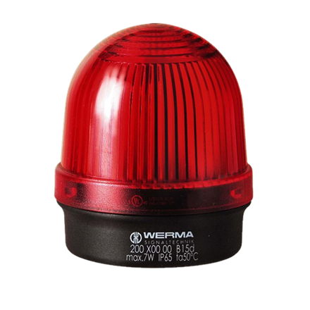 Signalleuchte 230VAC, Kalotte rot