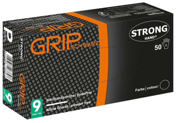 StrongGrip Schwarz Nitril-Einweghandschuhe ungepudert Grösse XL, 50/Box | Bild 2