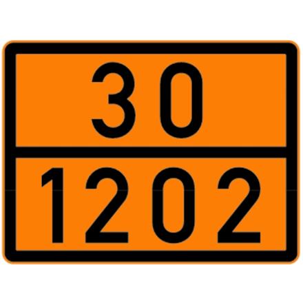 Warnfolie 30/1202 nicht reflektieren für Kesselwagen, 300x400mm