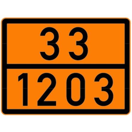 Warnfolie 33/1203 nicht reflektieren für Kesselwagen, 300x400mm