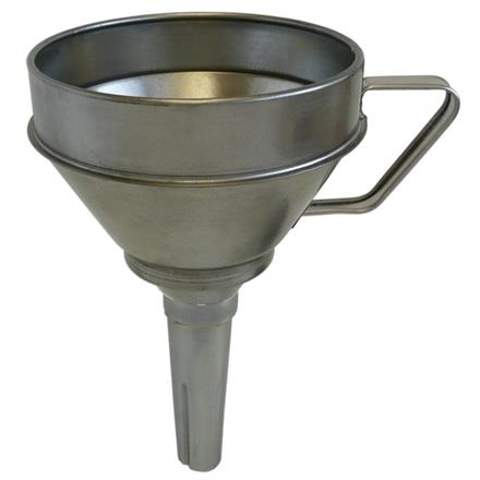 Weissblech Trichter F-T 160 mit Sieb und starrem geradem Auslauf - ø 160mm