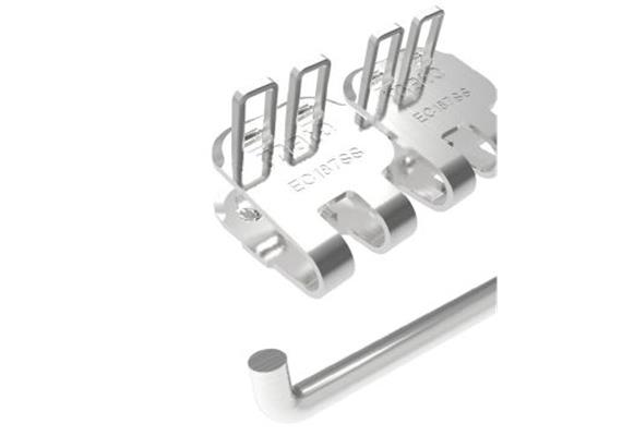 Agrafe à plaques EasyClip EC187SS - 450 mm, 8 barrettes + 4 tiges. ECP187SS
