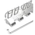 Agrafe à plaques EasyClip EC62SS - 300 mm, 8 barrettes + 4 tiges + 10 rondelles. ECP62SS