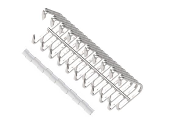 Agrafe fil plat M51.2SW-SS/48 avec tige NYN  file 0,65 x 0,5 mm en 1.4404