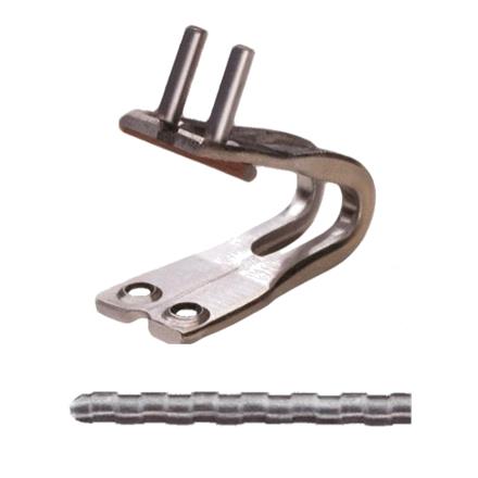 Agrafes U24 CS  8 barrettes d'agrafes + 4 tiges T2F - long. 253 mm