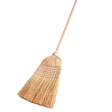 Balai à 8 bandes en riz avec manche en hêtre 1,47 m