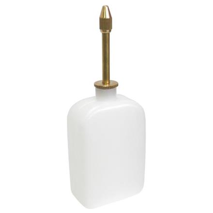 Burette d'huile 75 cm³ avec tube d'écoulement en laiton + bouchon rotatif en PE