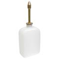 Burette d'huile 75 cm³ avec tube d'écoulement en laiton + bouchon rotatif en PE