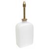 Burette d'huile 75 cm³ avec tube d'écoulement en laiton + bouchon rotatif en PE