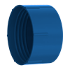 Capuchon en PVC bleu protecteur filetage ½"