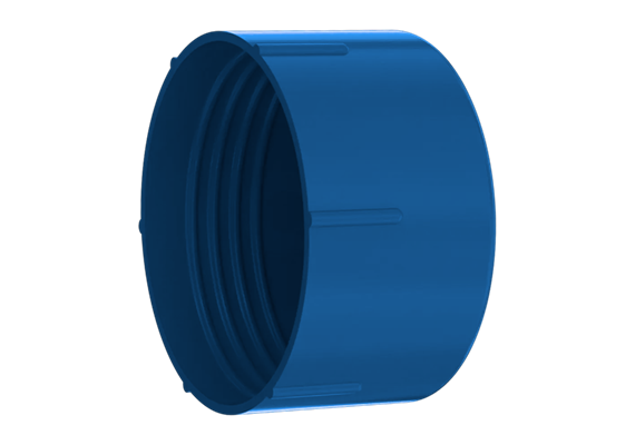 Capuchon en PVC bleu protecteur filetage ½"