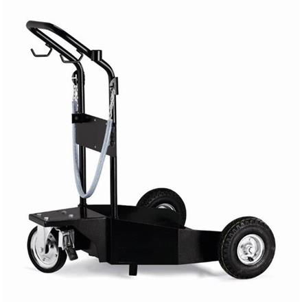 Chariot pour fût de 200 kg avec 2 roues fix au air et une plaine, pivotant et freiné