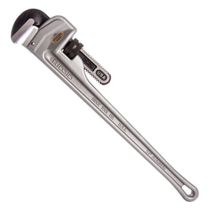 Clé serre-tubes droite en aluminium Type 824 24" 600 mm, 3 " 80 mm