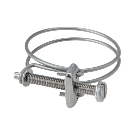 Collier de serrage en fil de fer inox 1.4301, 40 - 45 mm