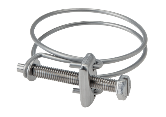 Collier de serrage en fil de fer inox 1.4301, 40 - 45 mm