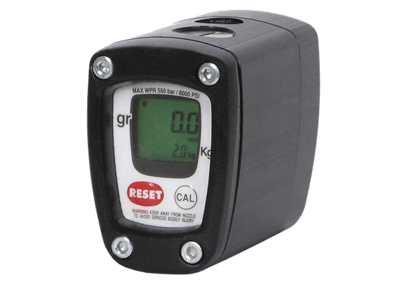 Compteur de graisse PIUSI Greaster K200 en ligne 1/8" femelle, affichage gr/kg
