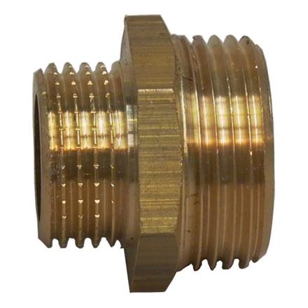 Dubulure double 3/4" mâle - 1/2" mâle avec conus int. 60° auprès du fillage 3/4"