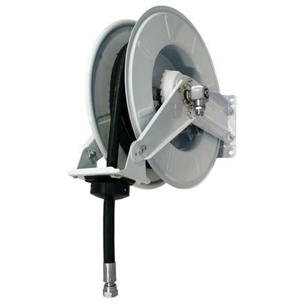 Enrouleur avec 10 m flexible DN12 en EPDM et axe en acier inox