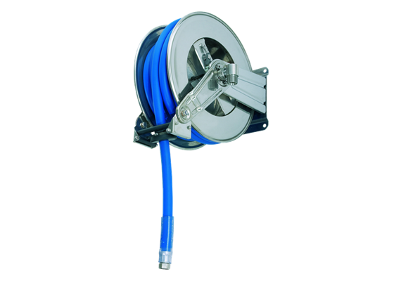 Enrouleur HR1200 HAI inox avec 10 m tuyau DN19 EPDM
