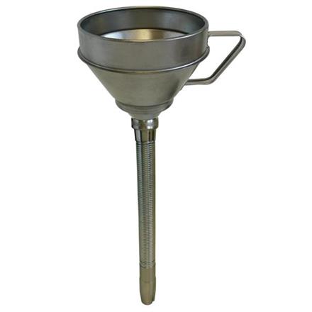 Entonnoir en fer blanc FF-T 160 avec filtre et sortie droite flexible - ø 160 mm