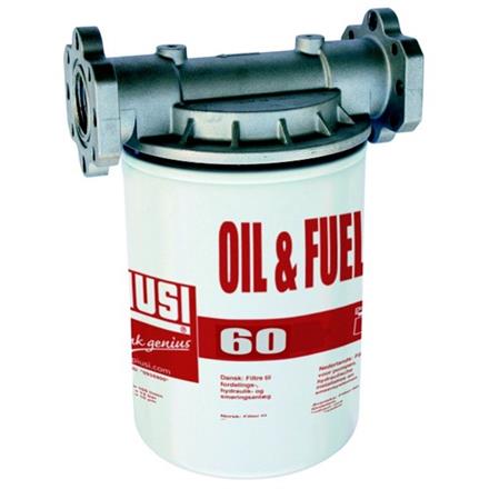 Filtre pour huile 10 µm 60 l/min ¾" avec support 1" femelle