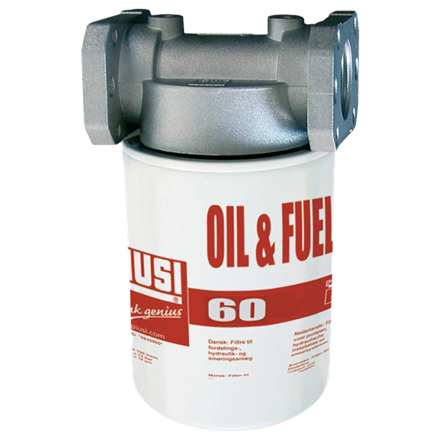 Filtre pour huile 10 µm 60 l/min ¾" avec support 1" femelle