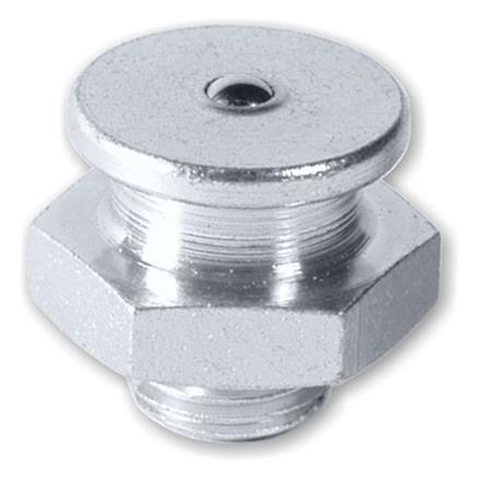 Graisseur à tête plate M1 R1/4" - ø16 mm - 6-pans 17, en acier zingué - UE 50 pcs.