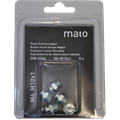 Graisseur à tête plate M4 M10x1 - ø10 mm - 6-pans 11, acier zingué en blister - UE 5 pcs.