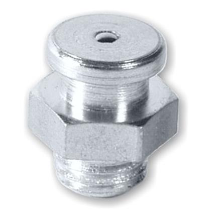 Graisseur à tête plate M4 M10x1 - ø10 mm - 6-pans 11, en acier zingué - 100 pcs.